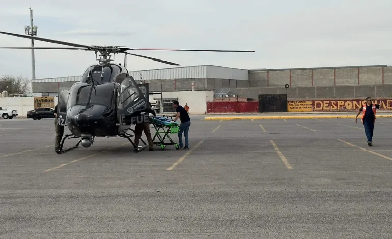 Trasladan a bebé recién nacido en ambulancia aérea de Ciudad Juárez a Chihuahua